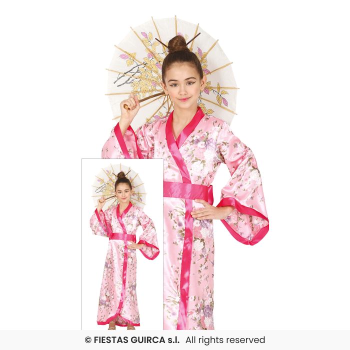 Pink Eastern Kimono Costume Chinese New Year Fancy Dress Outfit Kids Oritenal Age 3-12