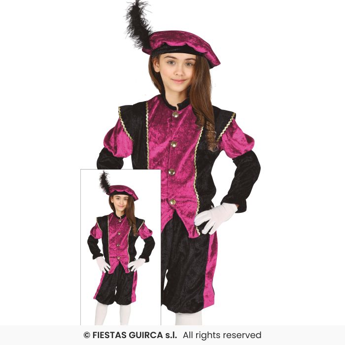 Girls Tudor Dress Pink Page Medieval Fancy Dress Costume Book Day Age 3-12