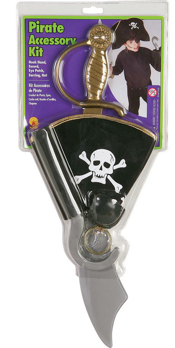 Pirate Sword Kit Kids Boys Girls Pirates Fancy Dress Accessory Set
