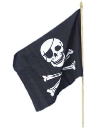 Black Pirate Flag Pirates Party Decoration Skull Crossbones 45 x 30cm