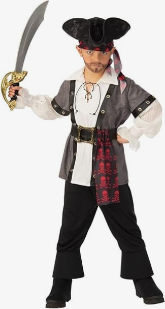 Pirate Boy Fancy Dress Costume Kids Pirates Outfit Book Day Caribbean