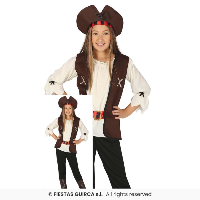 Girls Seven Seas Pirate Kids Pirates Fancy Dress Costume Deluxe Age 3-13