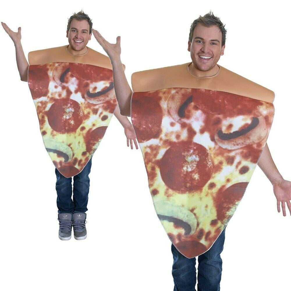 Pizza Slice Costume Unisex Funny Novelty Food Fancy Dress Outfit New Adults
