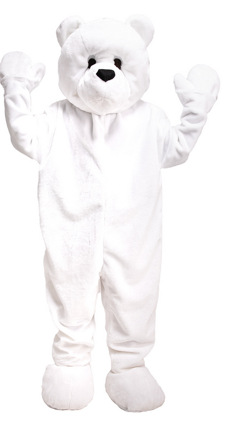 Polar Bear Christmas Mascot Costume Charity Event Adults Fancy Dress Mens Ladies