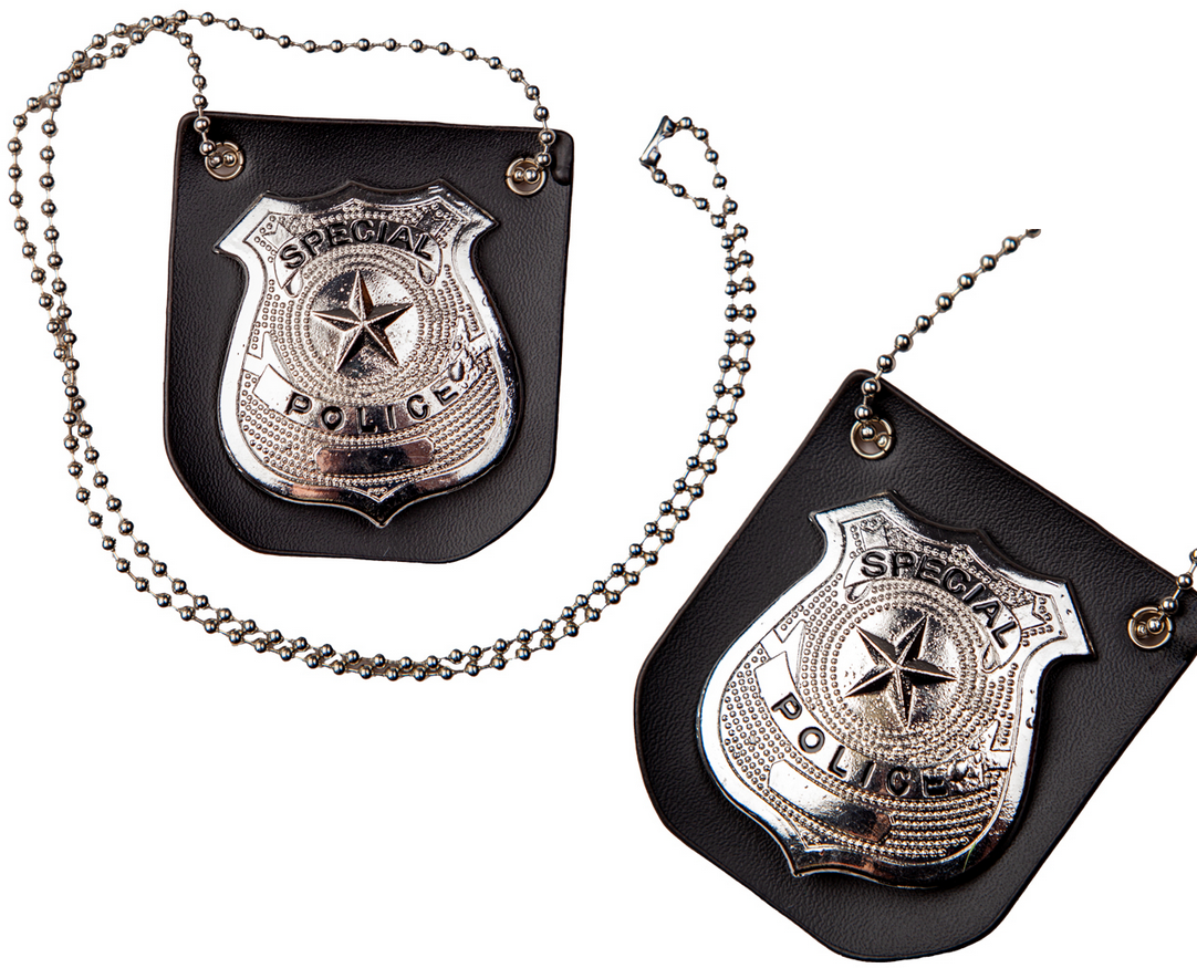 Police Badge Police Officer Fancy Dress Accessory Policeman Cop ID