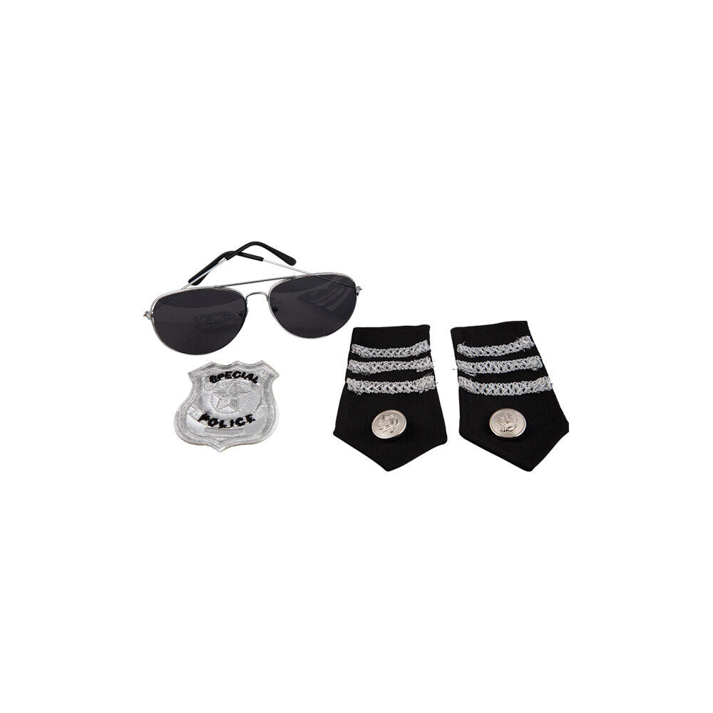 Police Accessory Set 3pc Police Officer Policeman Adults Fancy Dress Cop Kit