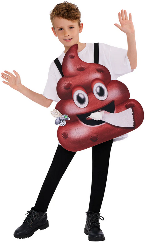Pooper The Brave Costume Funny Poo Costume Kids Fancy Dress Boys Girls