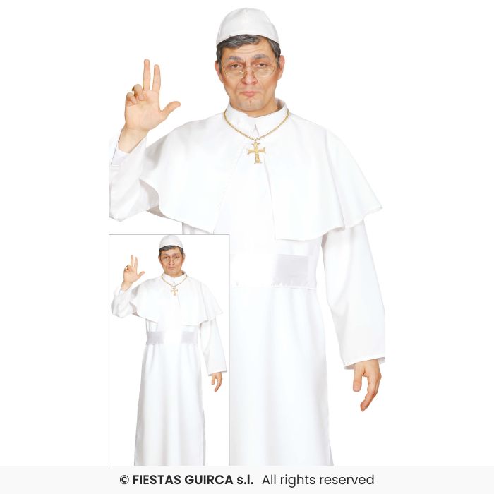 Pope Cardinal Costume Religious Carinval Fancy Dress Outfit Adults Mens