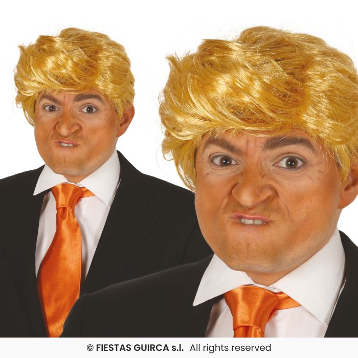 President Wig Adults Blonde Donald Fancy Dress Wig Short Blonde