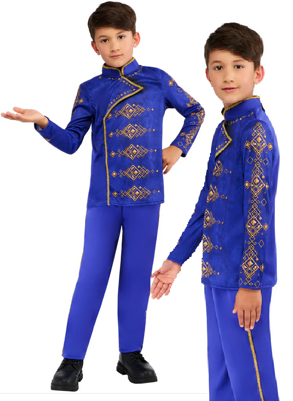 Dashing Prince Boys Royal Blue Princes Outfit School Play Fancy Dress Costume Age 3-8