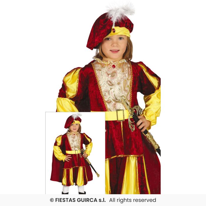 Prince Costume Deluxe Medieval Tudor Times Book Day Kids Fancy Dress Outfit Age 3-9