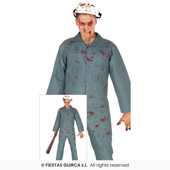 Psycho Hockey Man Adults Myers Killer Halloween Fancy Dress Costume