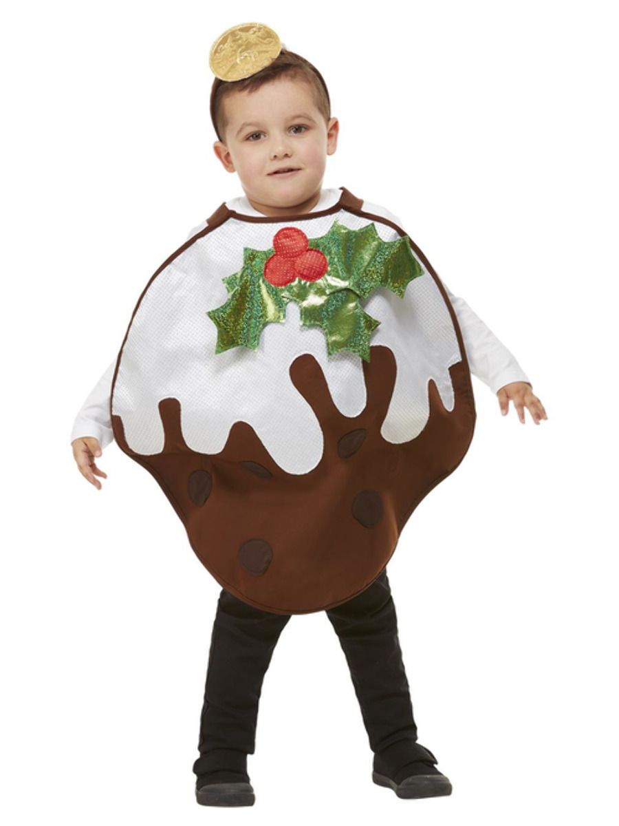 Christmas Pudding Childrens Nativity Play Fancy Dress Costume Xmas Boys Girls Glitter