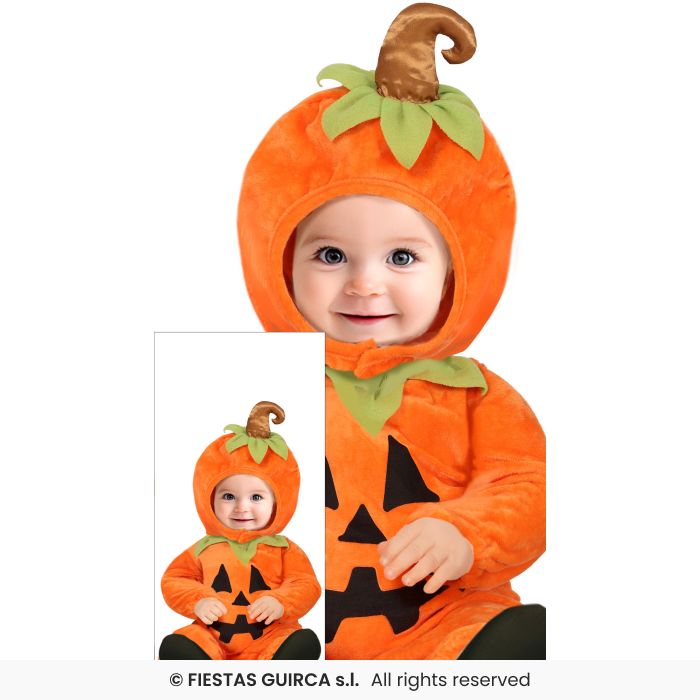 Cute Pumpkin Jumpsuit Halloween Fancy Dress Costume Girls Pumpkin Outfit Toddlers Age 1-2