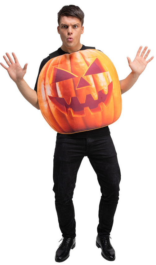 Pumpkin Costume Mens Ladies Pumpkin Tabard Halloween Fancy Dress Outfit
