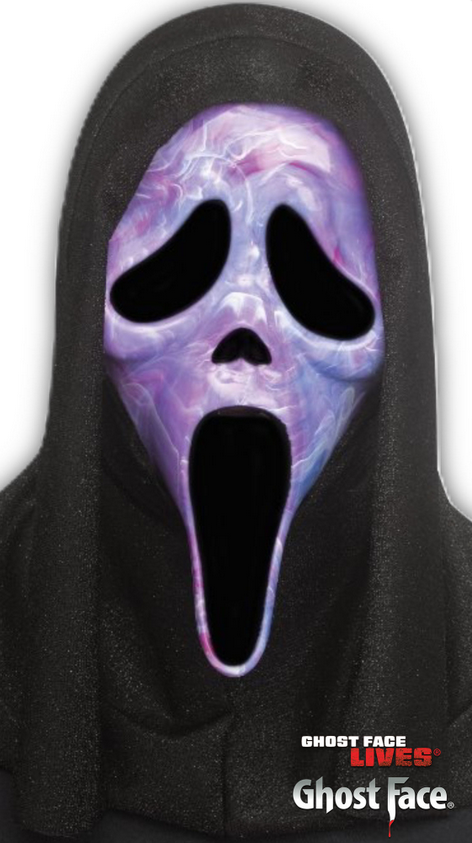 Ghost Face® Marbled Mask - Purple Adults Fun World Fancy Dress Scream Mask