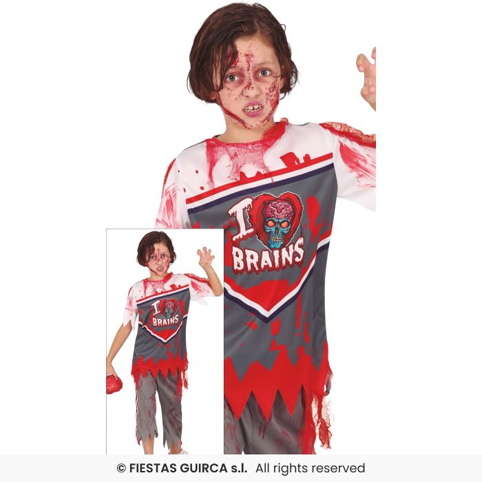 Zombie Quaterback High School Sports American Football Fancy Dress Kids Age 3-12