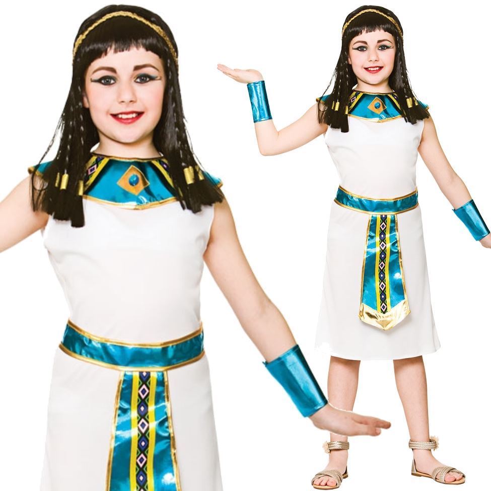 Kids Girls Queen Cleopatra Egyptian Ancient Book Week Fancy Dress Costume New