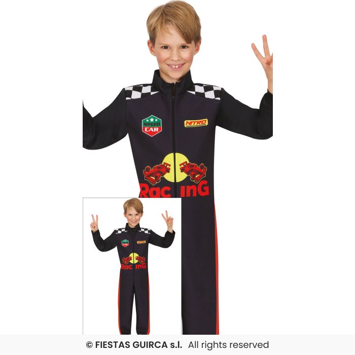 Race Driver Costume Racing Car Fancy Dress Outfit Boys Girls Occupations Age 3-12