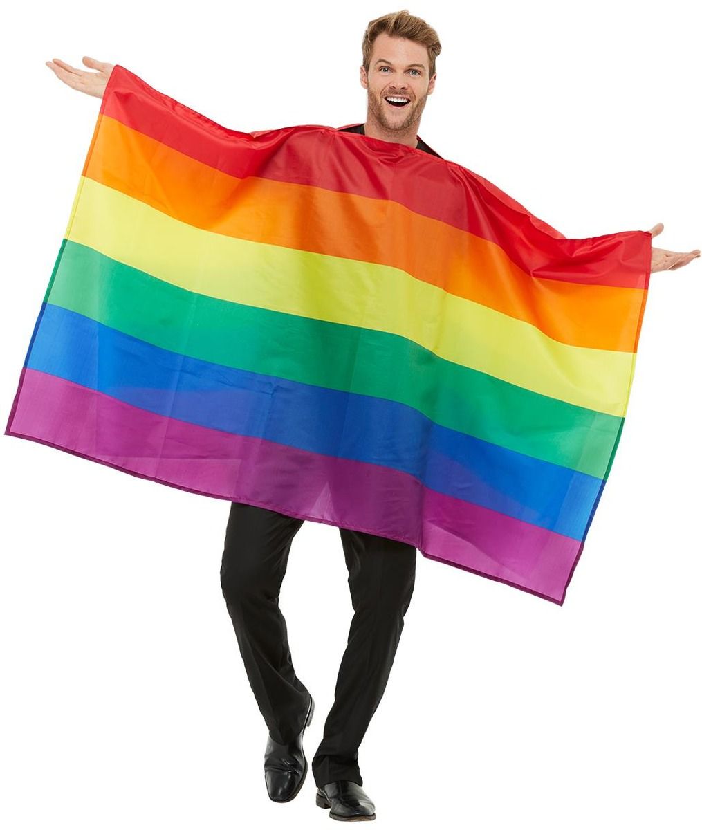 Rainbow Flag Gay Pride Flag Adults Carnival Festival Fancy Dress Accessory New