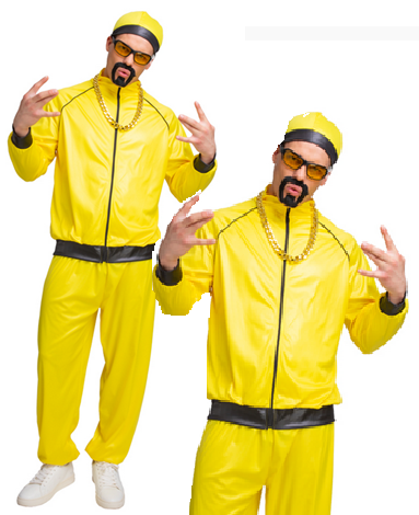 blue dress for baby girl Funny Rapper Costume Yellow Rap Star Fancy Dress Outfit Mens 80s 90s –  Kingdom Fancy Dress