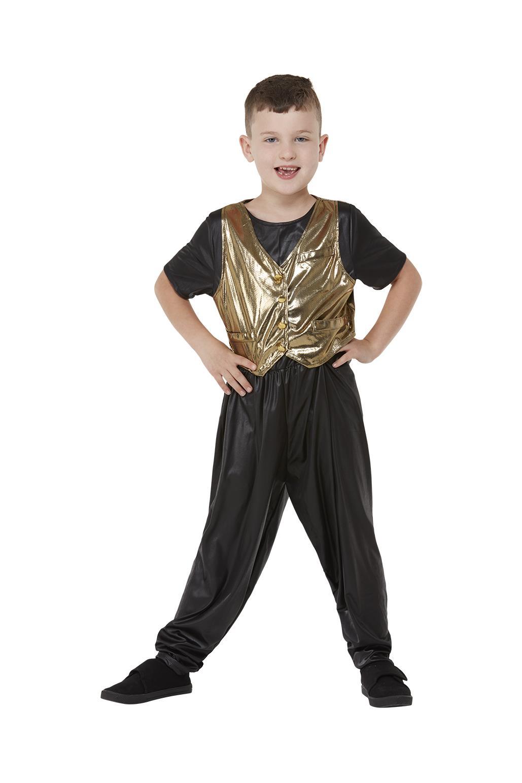 Boys Girls 1980s Hammer Time Costume MC Hammer Celebrity Fancy Dress Child Outfit
