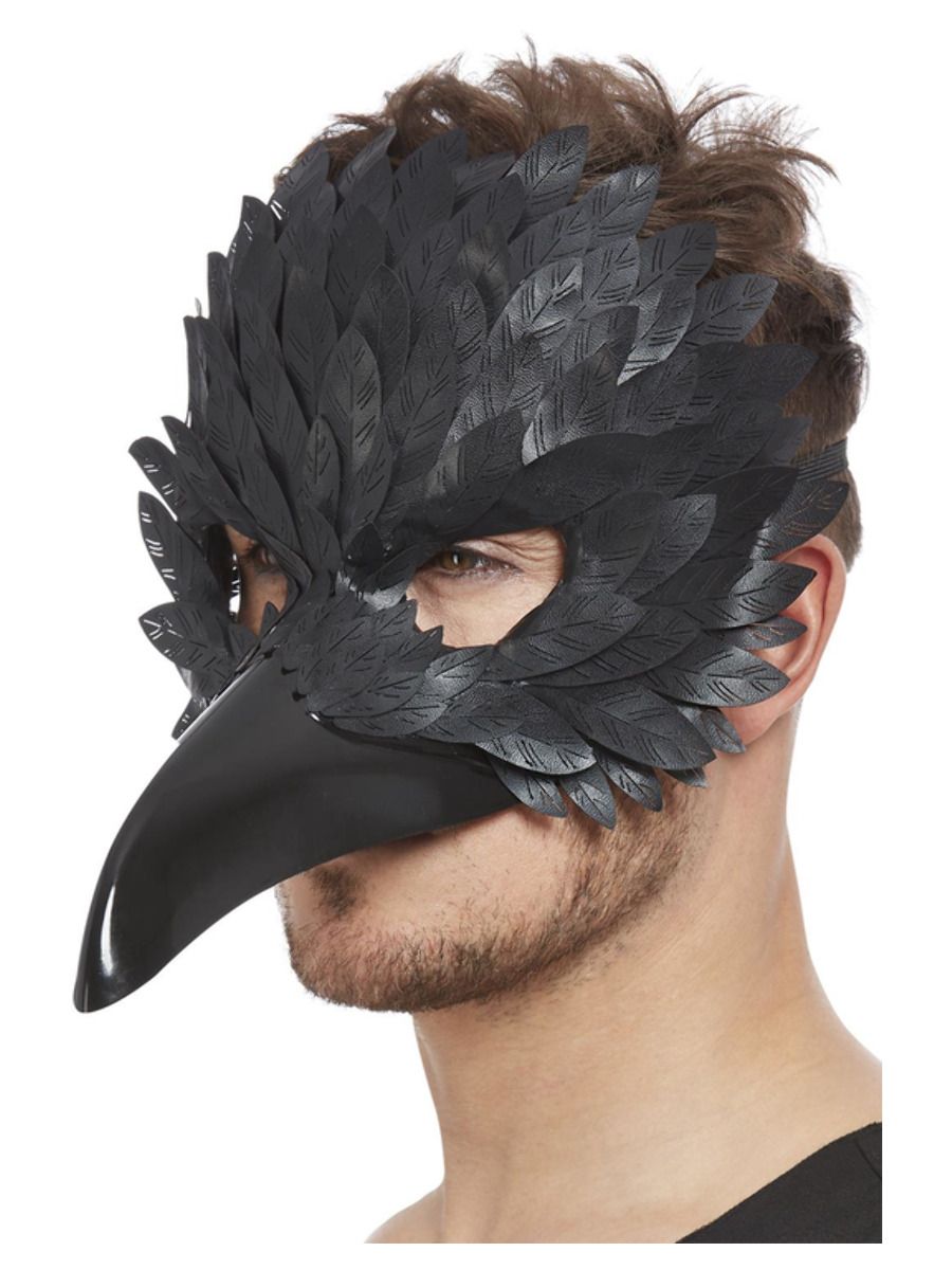 Raven Mask Black Crow Long Beak Raven Purge Mask Falloween Fancy Dress