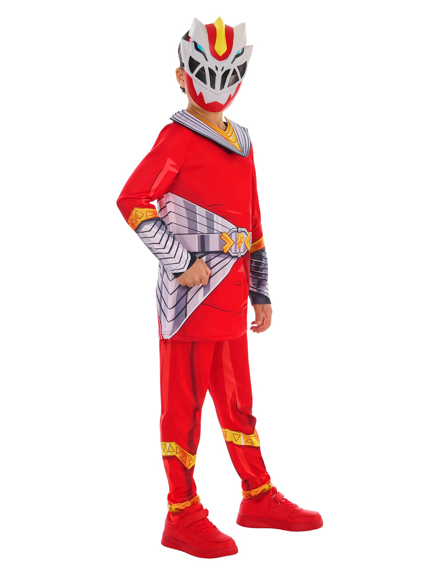 Power Rangers Cosmic Fury Costume Boys Fancy Dress + Mask Outfit Black Ranger