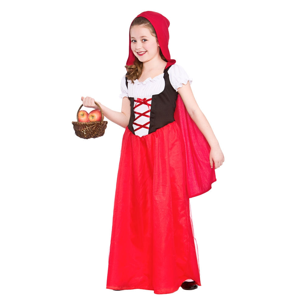 Kids Little Red Riding Hood Girls Fairytale Fancy Dress Costume Book Day New