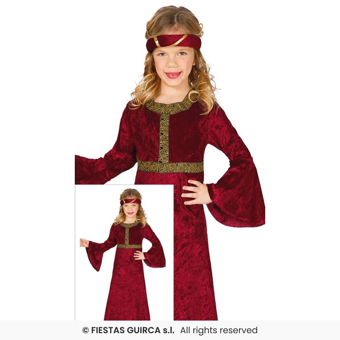 Medieveal Girls Fancy Dress Costume Kids Book Day Tudor Outfit Age 10-12
