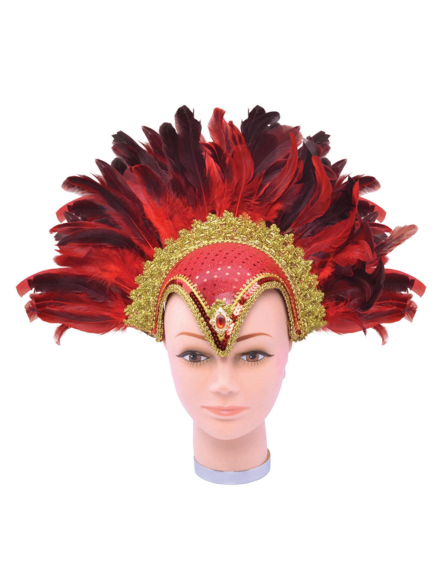 Feather Headpiece Showgirl Burlesque Performance Show Fancy Dress Accessory