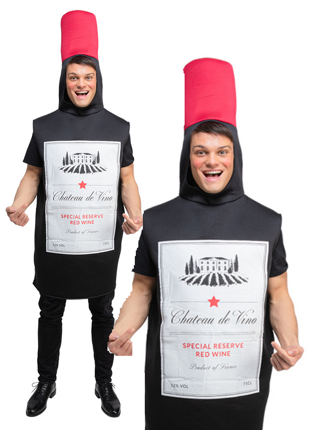 Funny Red Wine Costume Adults Alcohol Fancy Dress Funny Novelty Outfit