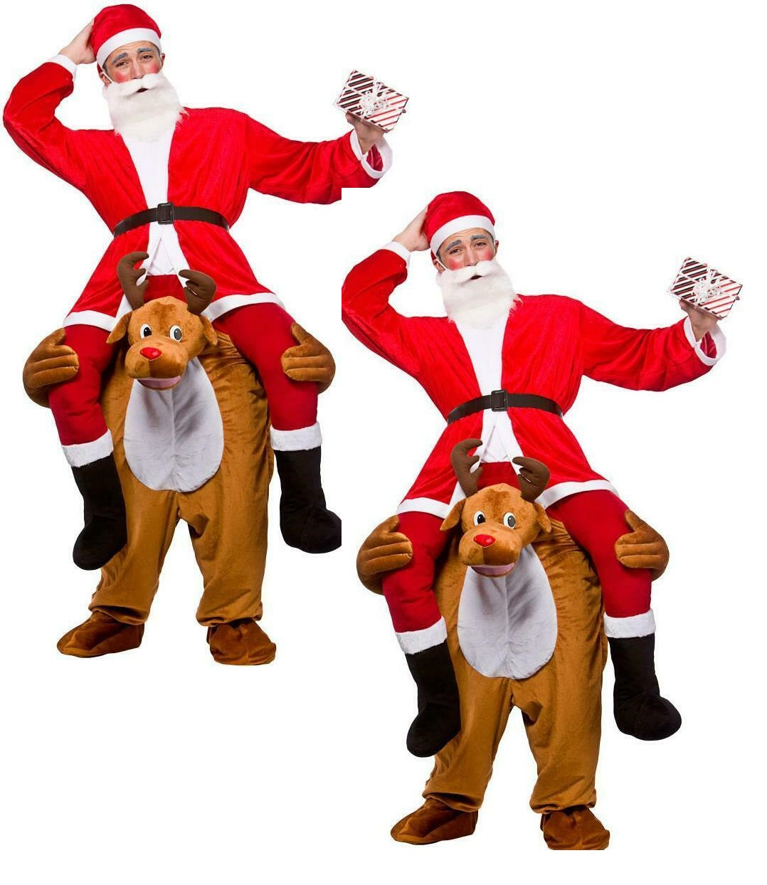 Carry Me Rudolph Reindeer Outfit Christmas Novelty Fancy Dress Costume One Size