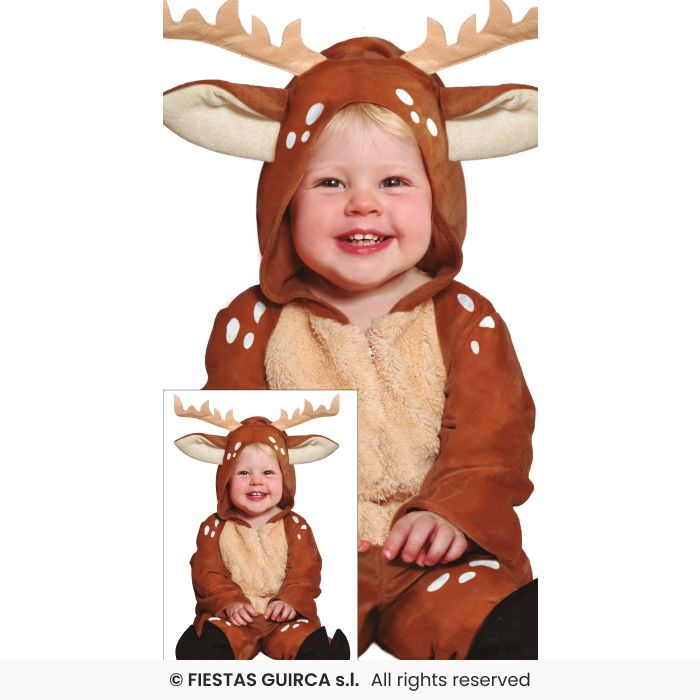 Reindeer Costume Toddler Onepiece Fancy Dress Outfit Rudolph Kids Christmas Nativity Age 1-2