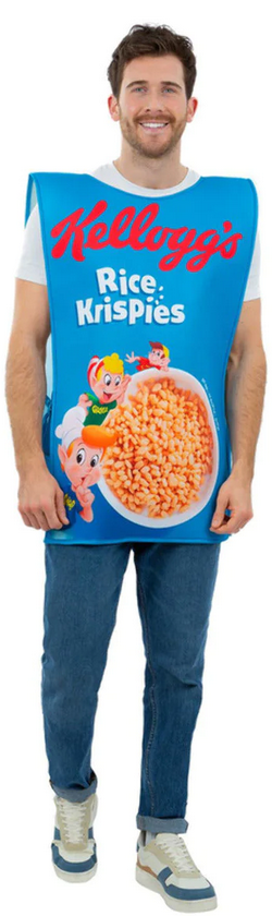 Kelloggs Cereal Box Novelty Food Fun Fancy Dress Costume Mens Ladies Funny Outfit