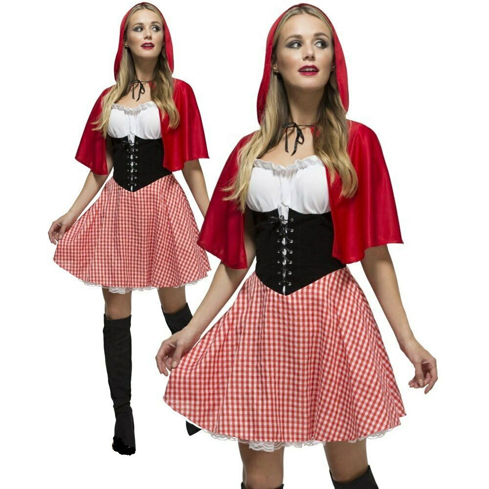 Fairytale Fever Red Riding Hood Storybook Ladies Fancy Dress Costume UK 8-18