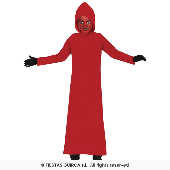 Red Hooded Robe Grim Reaper Scream Halloween Fancy Dress Costume Age 3-12