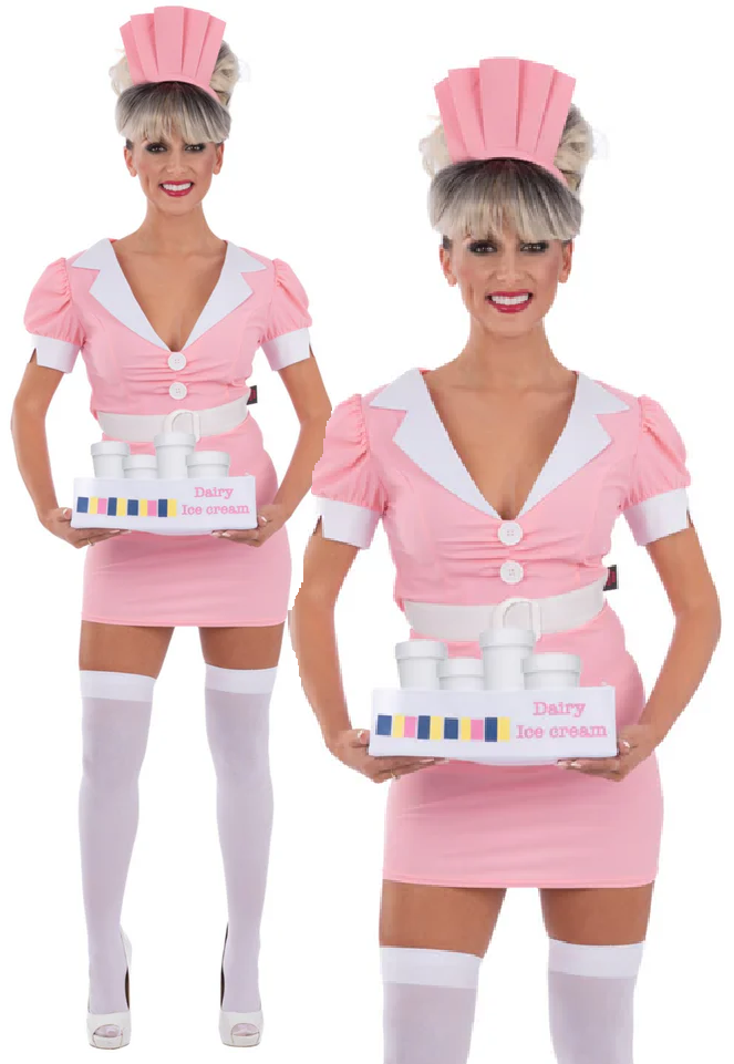 Rocky Horror Picture Show Usherette Ladies Official Fancy Dress Costume