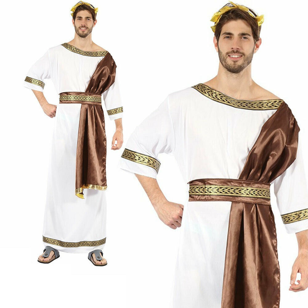 strapless open back dress Adults Greek God Fancy Dress Costume Mens Toga Party Deluxe Outfit New –  Kingdom Fancy Dress