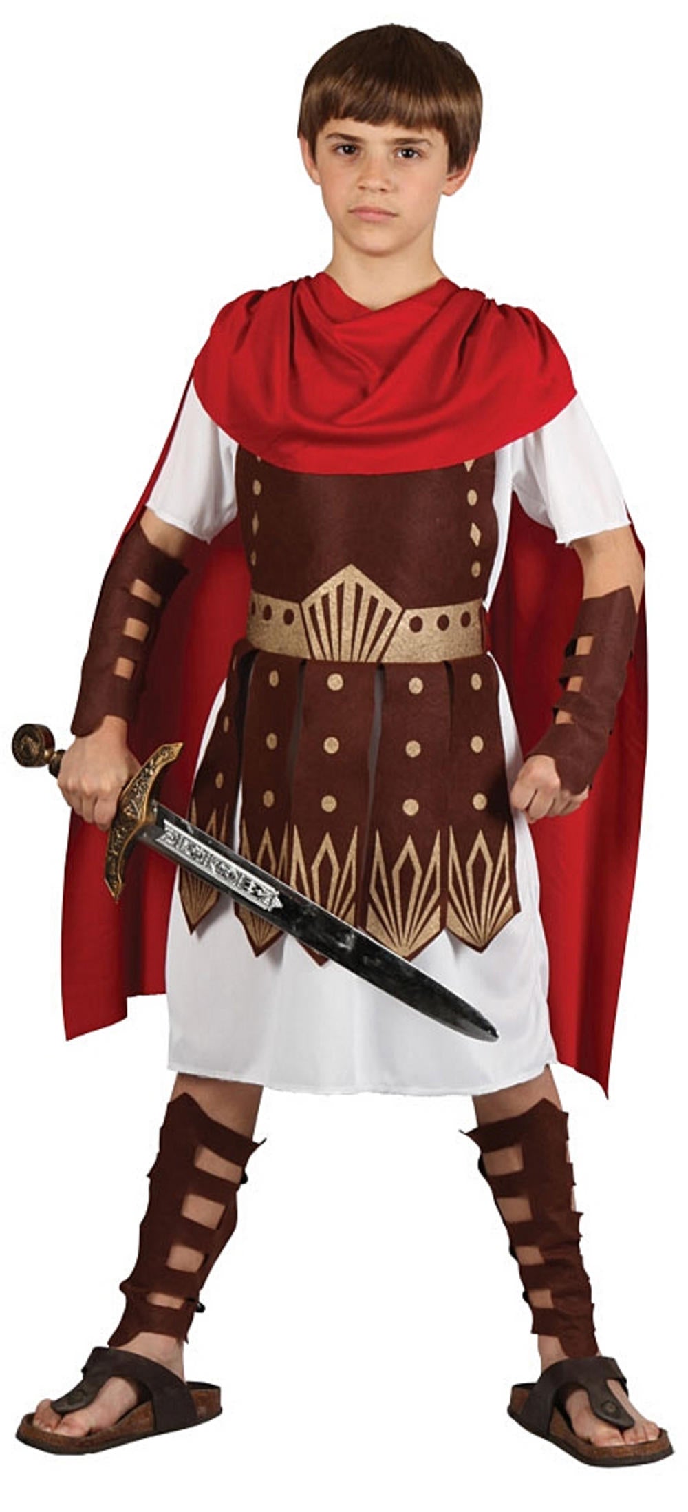 Child Roman Centurion Gladiator Army Soldier Boys Fancy Dress Outfit Age 5-13