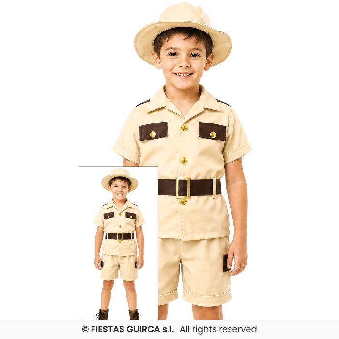 Boys Safari Costume Jungle Explorer Occupations Fancy Dress Outfit Age 5-12