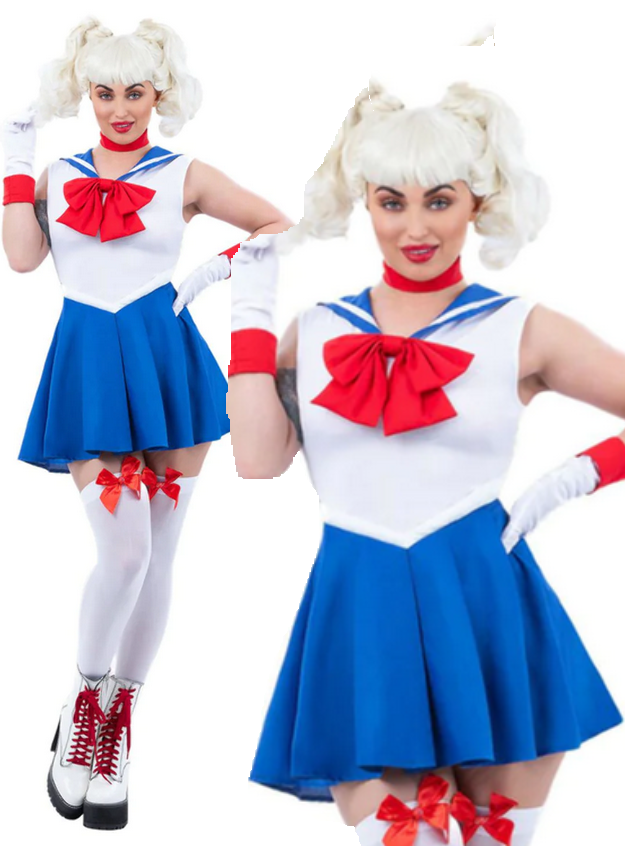Sailor Costume Ladies Sexy Sailors Fancy Dress Outfit Navy Crew Uniform