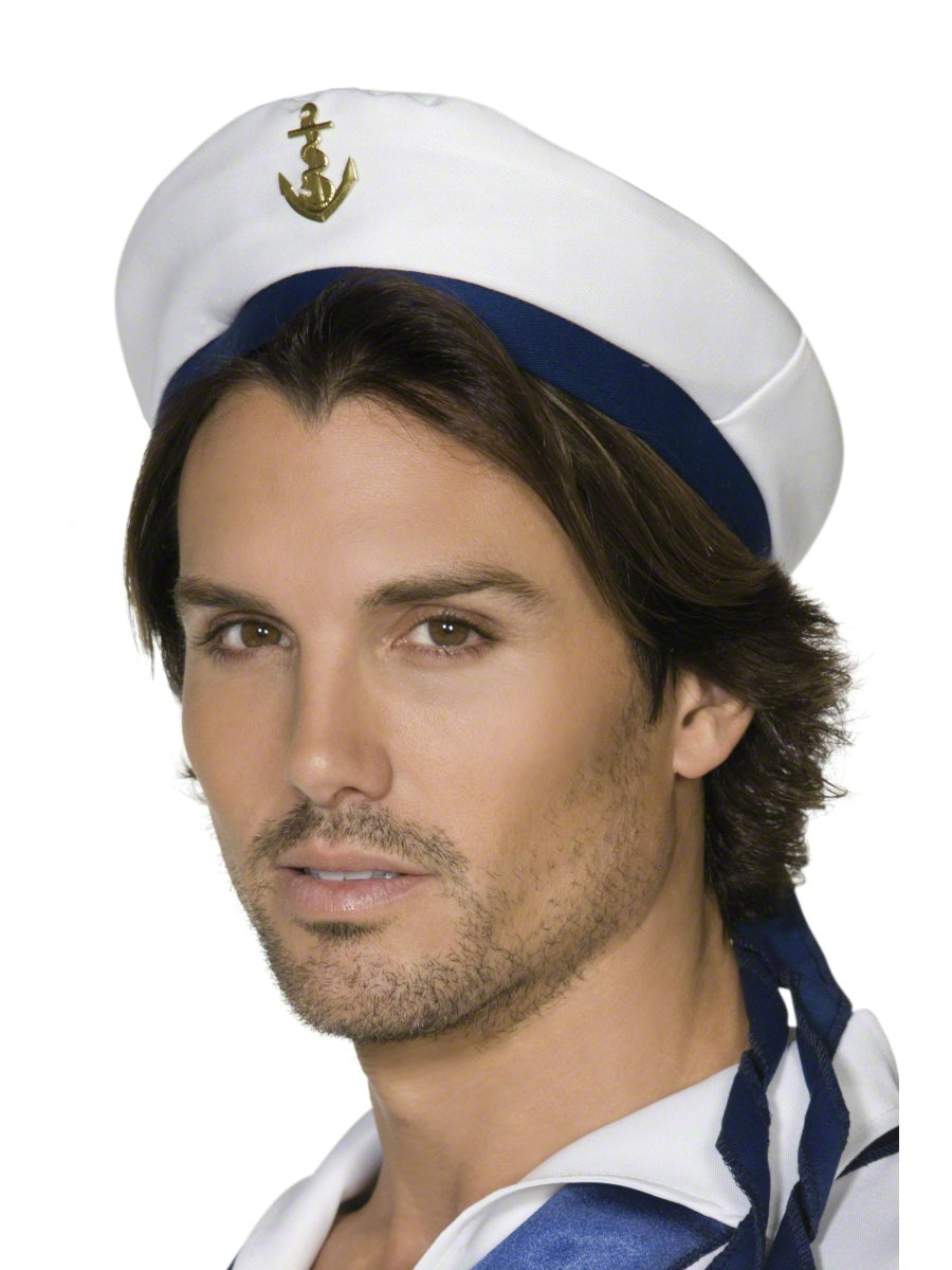 Deluxe Captain Hat Sea Marine Peaked Cap Sailor Fancy Dress Accessory New