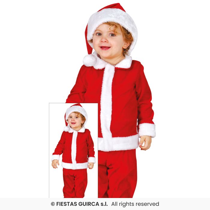 Santa Xmas Costume Christmas Day Toddlers Santa Claus Fancy Dress Outfit Age 1-2
