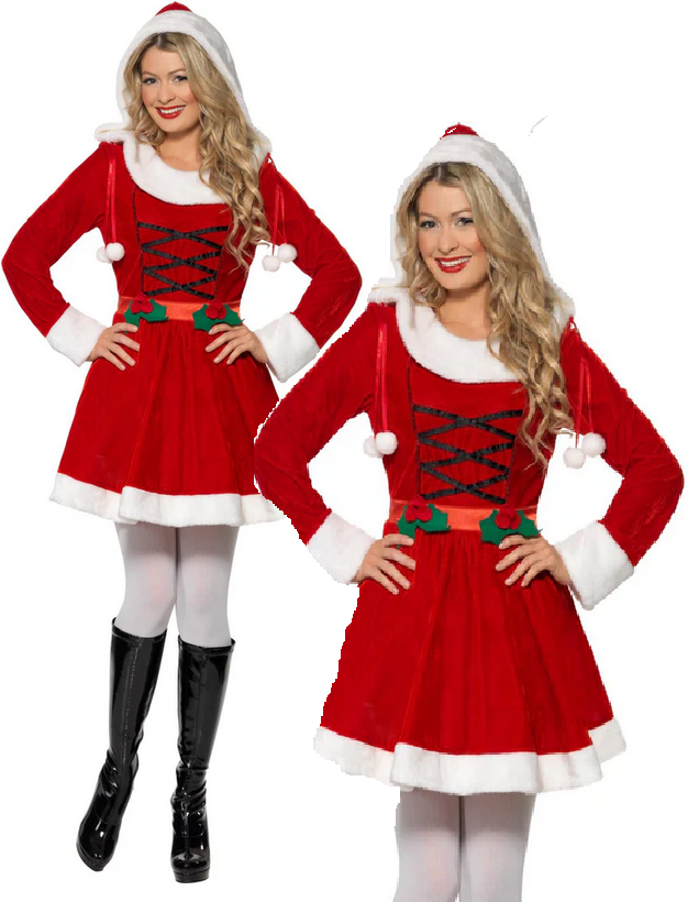 Ladies Father Christmas Santa Claus Sexy Fancy Dress Costume Xmas Part – Kingdom Fancy Dress