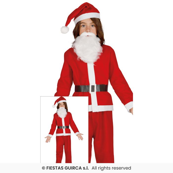 Boys Father Christmas Santa Claus Christmas Fancy Dress Costume Age 3-12