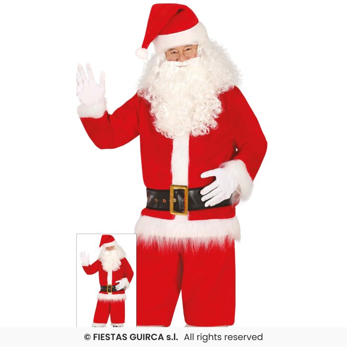 Luxury Santa Claus Father Christmas Fancy Dress Costume Mens Santas Grotto