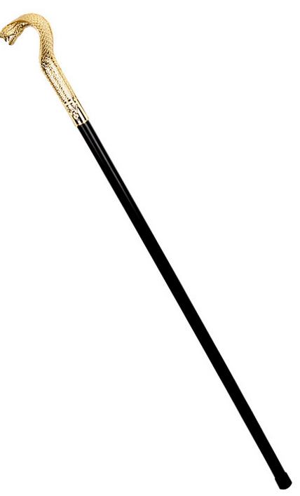 Egyptian Snake Sceptre Adults Kids Fancy Dress Prop Gold 92cm