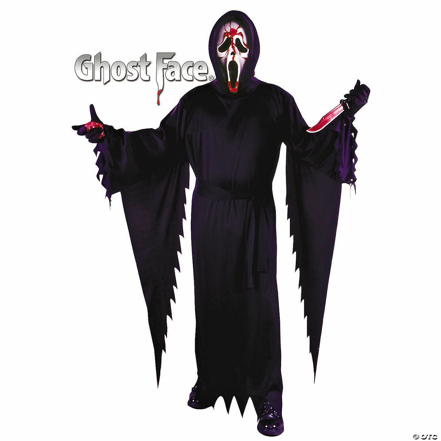Ghost Face Bleeding Scream Costume Fun World Mask Adults Fancy Dress Halloween Outfit