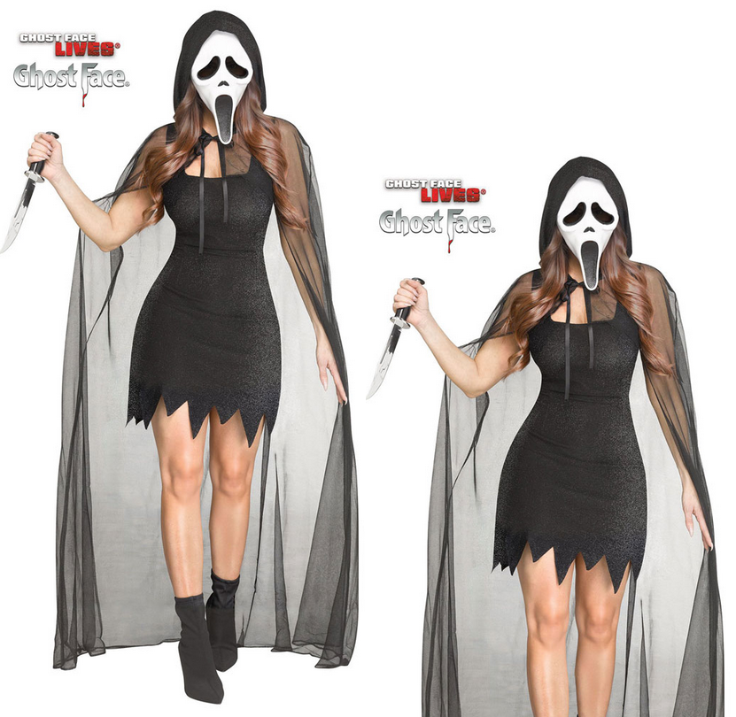 Ladies Ghost Face® 30th Anniversary Scream Halloween Fancy Dress Costume Funworld
